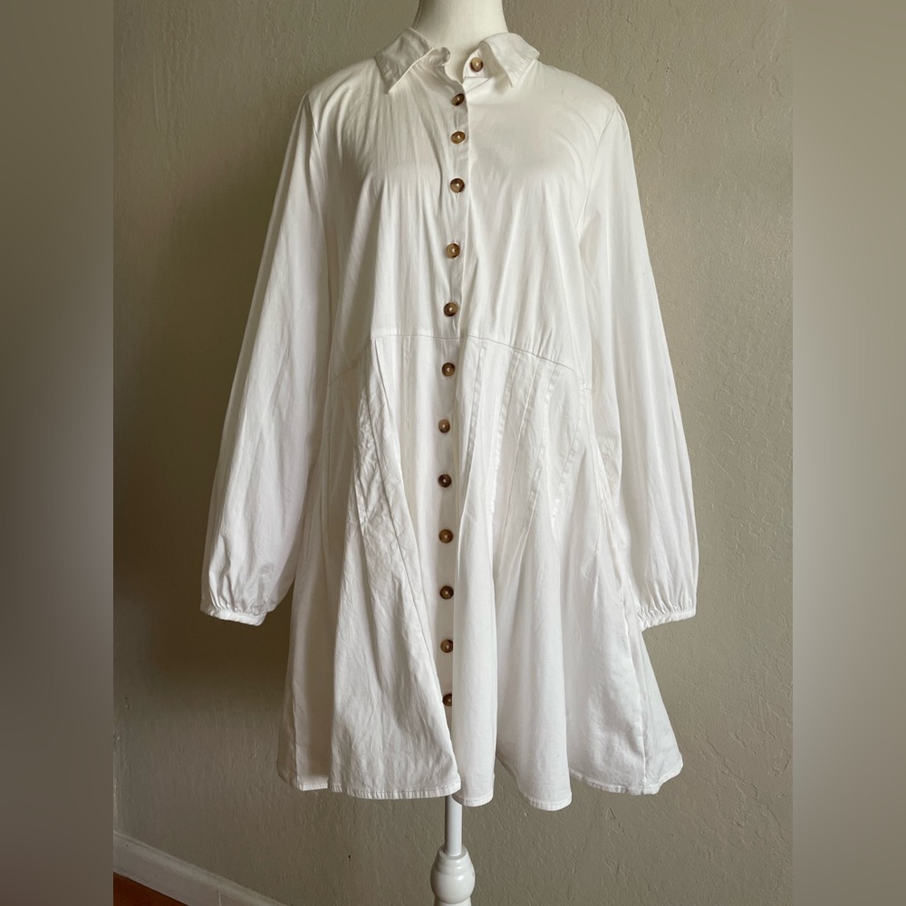 Free people poplin shirt dress